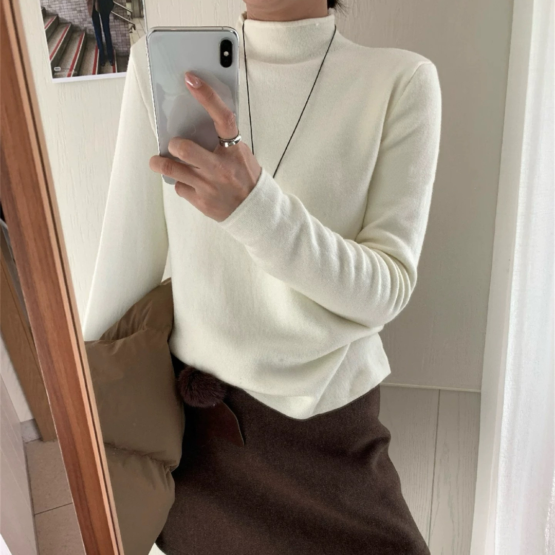 冬季新款韩系高领软糯时髦洋气显瘦韩版时尚修身打底衫5395