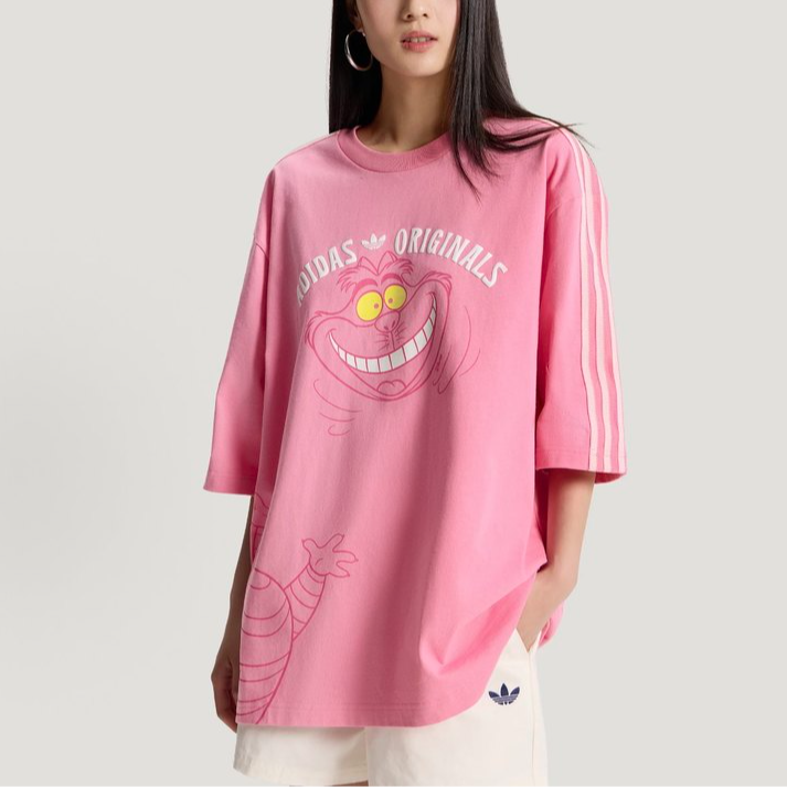 adidas阿迪达斯三叶草迪士尼柴郡猫联名短袖T恤KY6270
