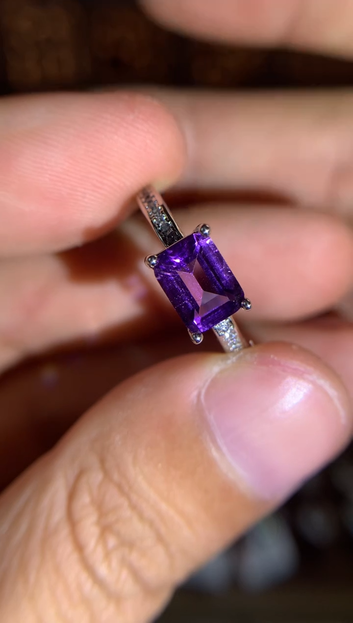 【闪购商品】水晶戒指合金天然-有瑕疵