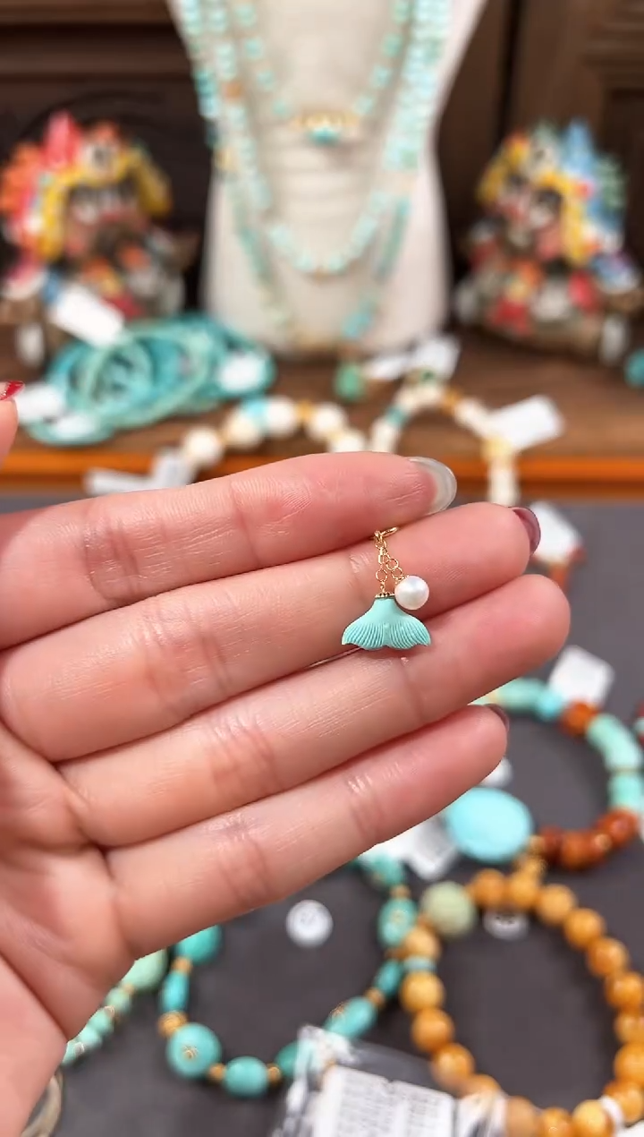 【闪购商品】绿松石提溜18K金镶嵌绿松石提溜