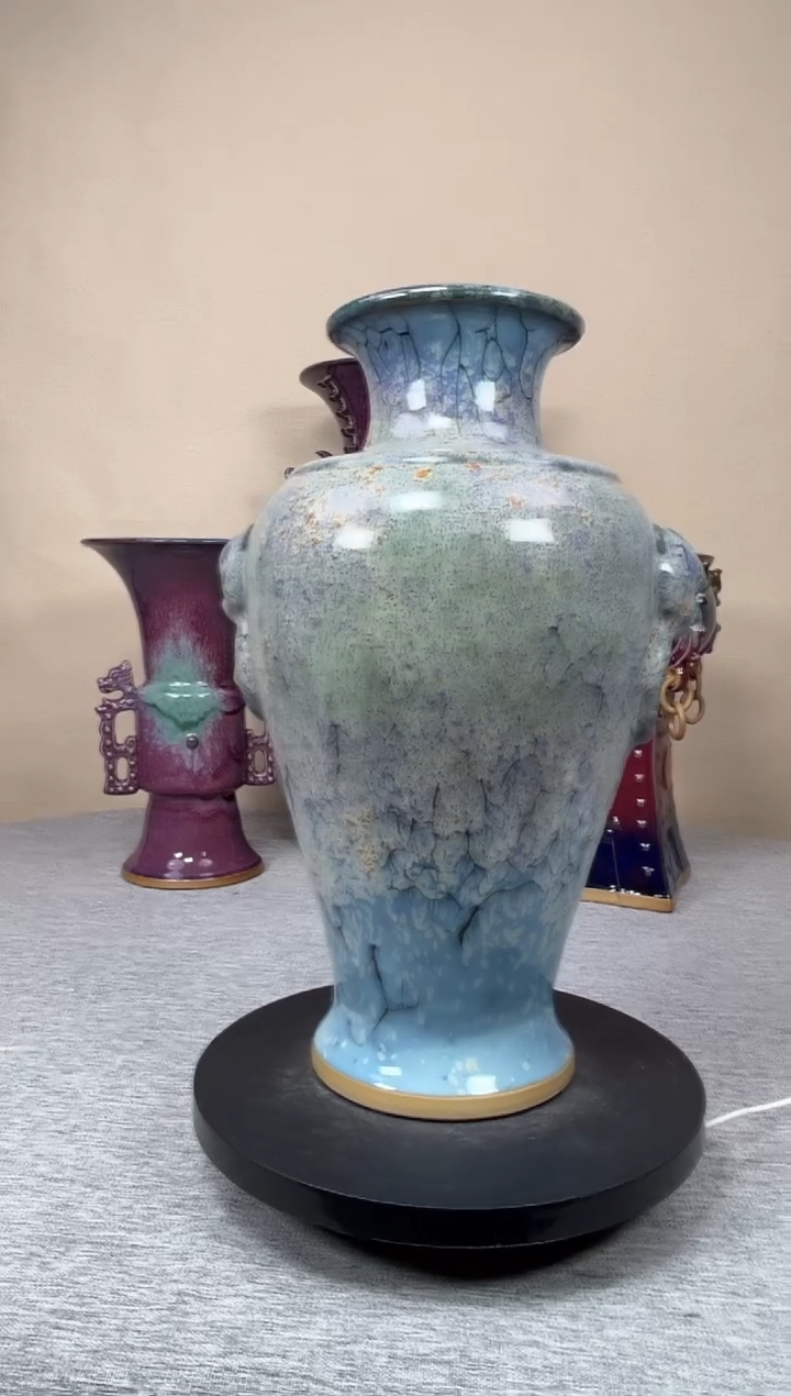 摆件陶神垕钧瓷收藏工艺品