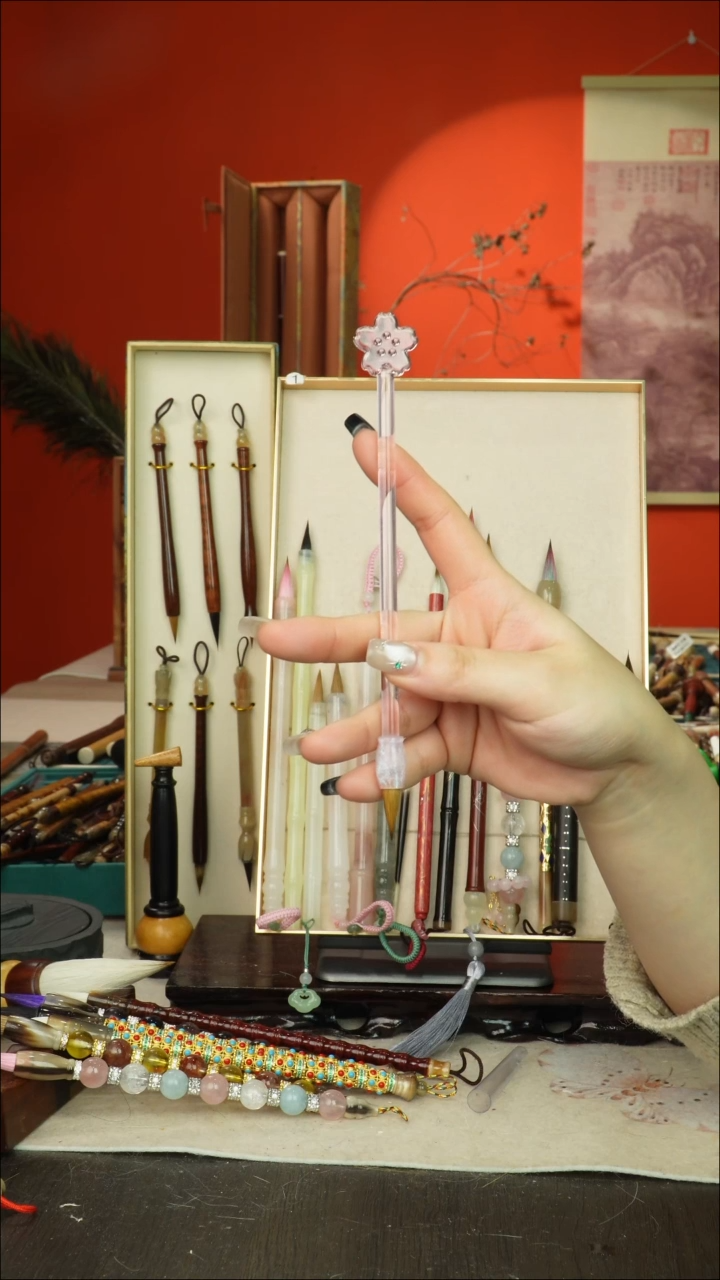 292号闪孤品高货毛笔链接 清水试笔 蘸墨不退