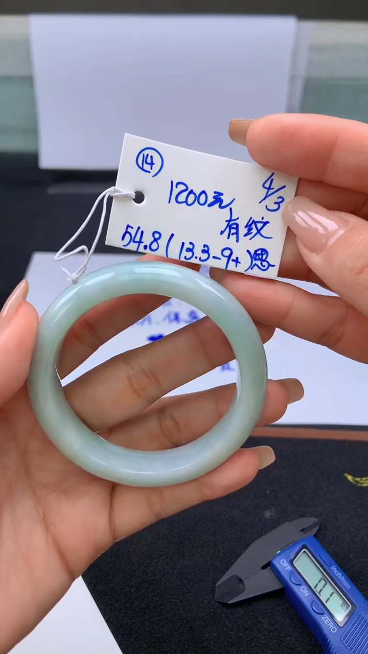 【闪购商品】翡翠手镯未镶嵌翡翠手镯54.8#1200元