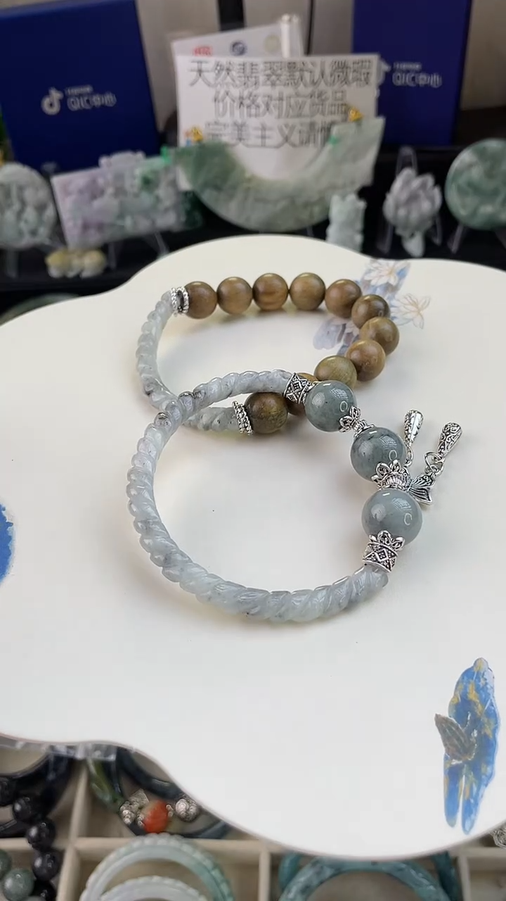 未镶嵌手链翡翠手工定制默认微瑕主播介绍为准