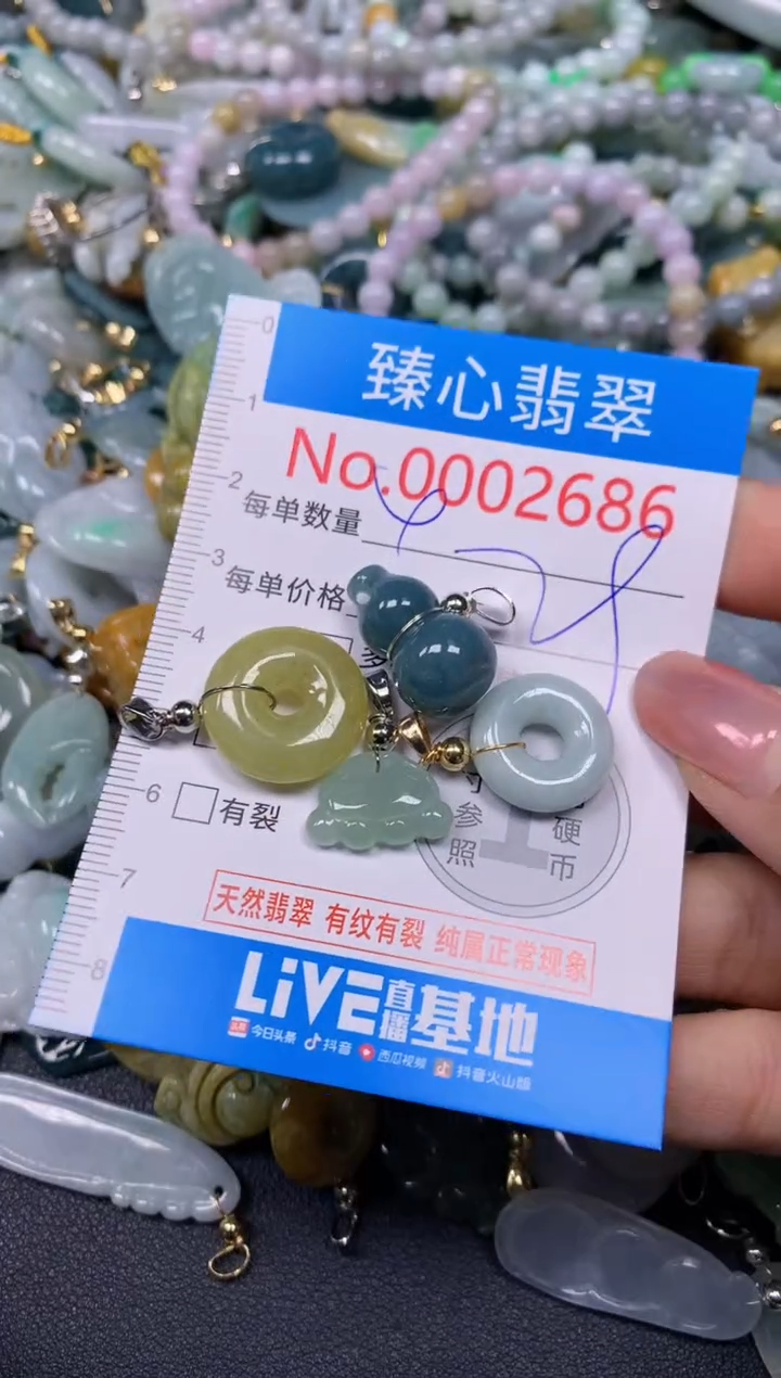 【闪购商品】翡翠颈饰未镶嵌含绳0002686