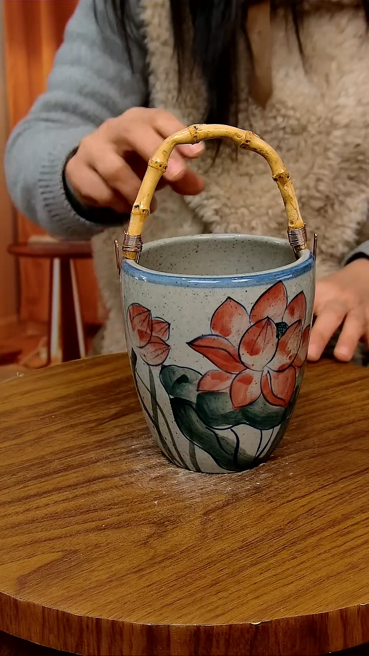 杯子陶景德镇手工手绘釉下彩陶瓷 