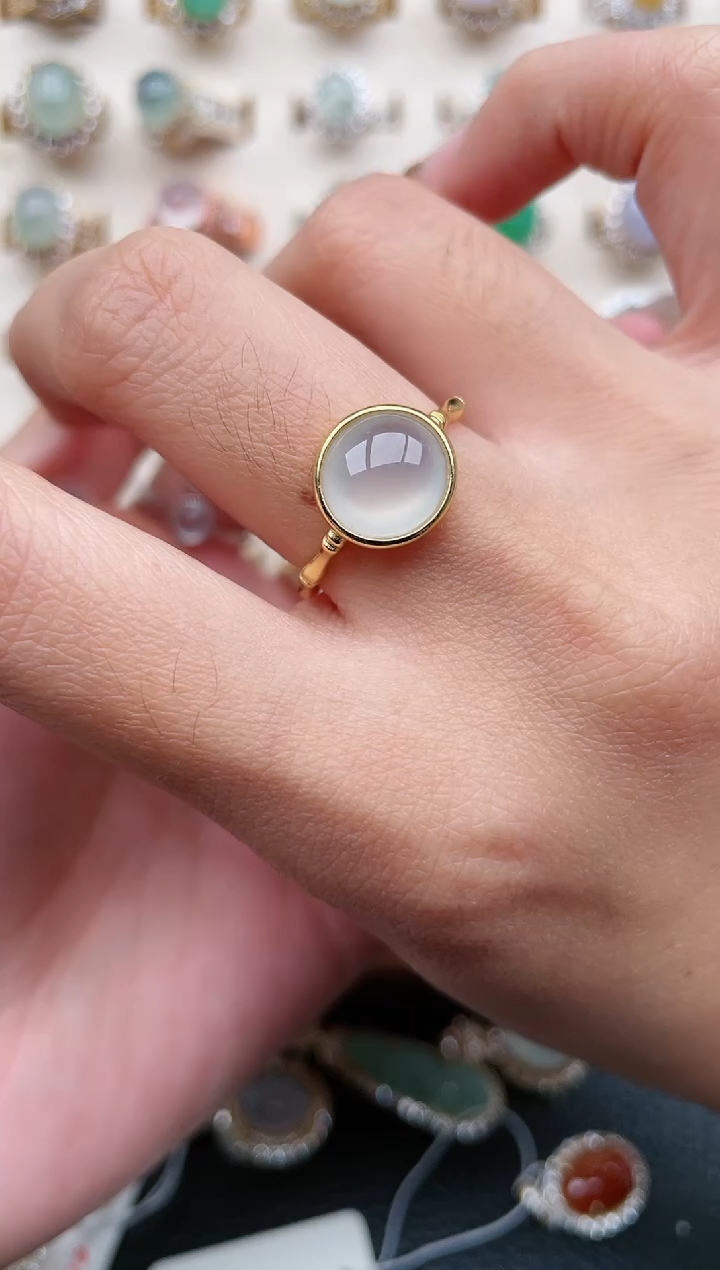 【闪购商品】翡翠戒指银S925镶嵌1111