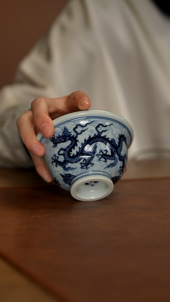 【闪购商品】瓷片景德镇斌芬陶瓷/压手海水龙