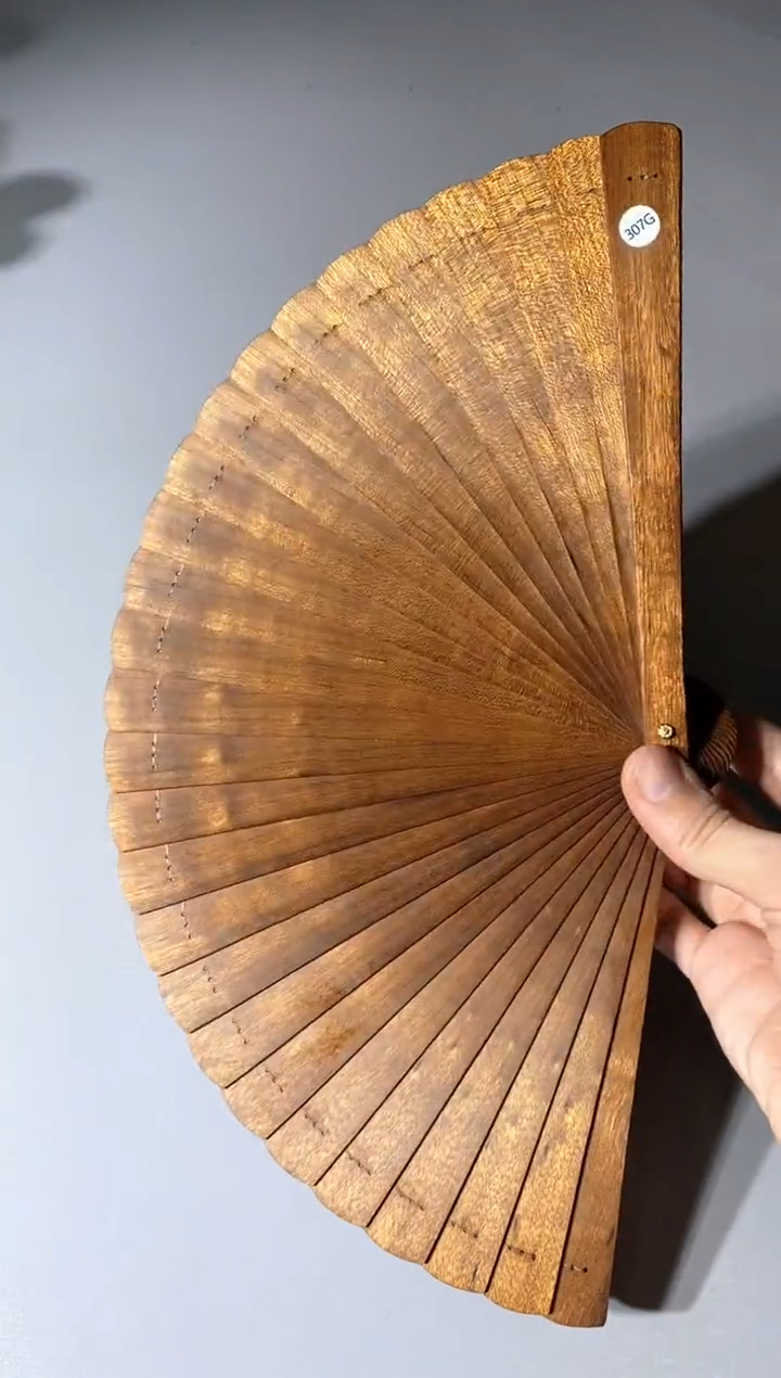 金丝楠307号18cm金丝楠木小叶桢楠扇子