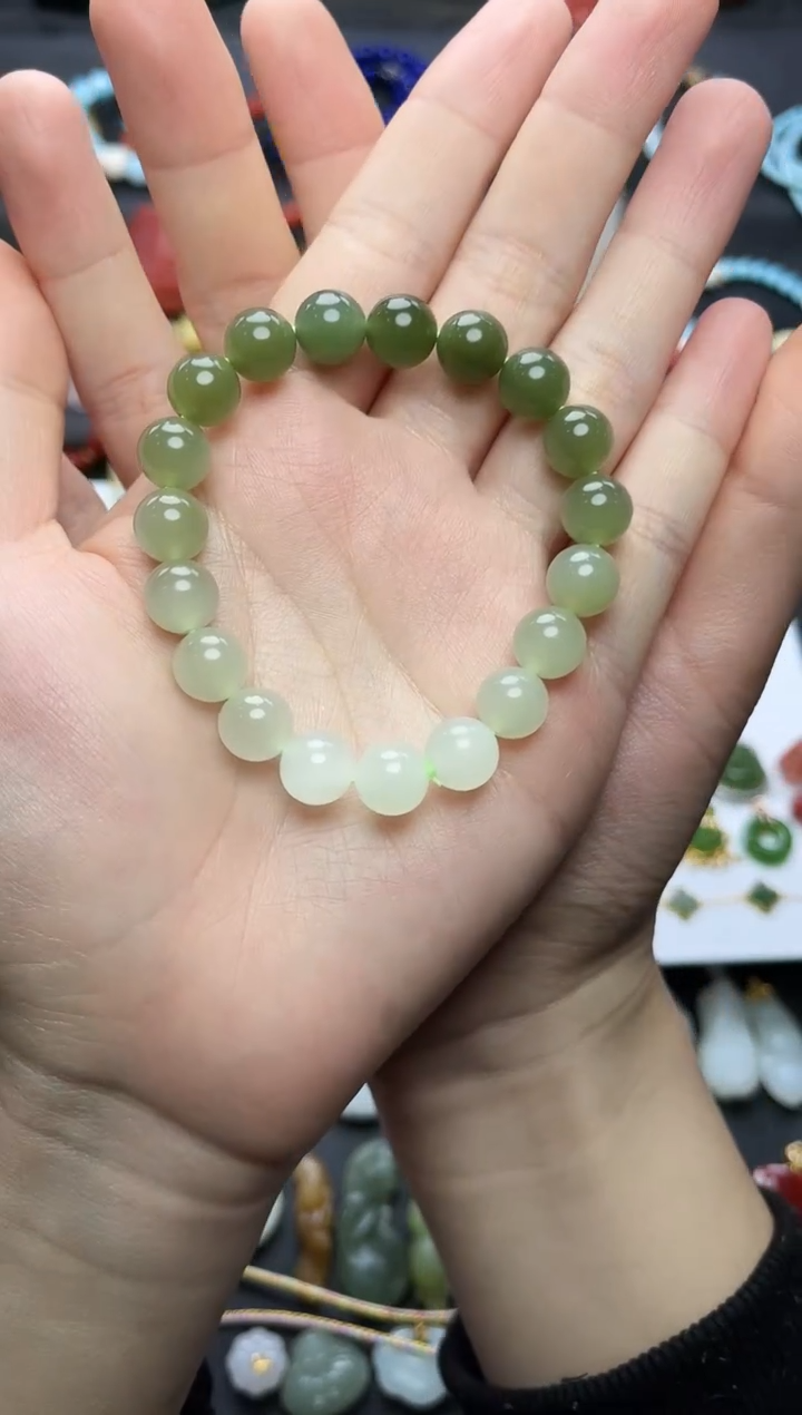未镶嵌手串和田玉渐变手串06