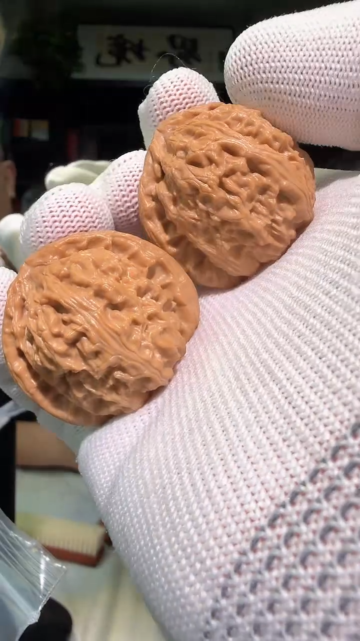 把件龙脊菩提007白狮子 桃心型