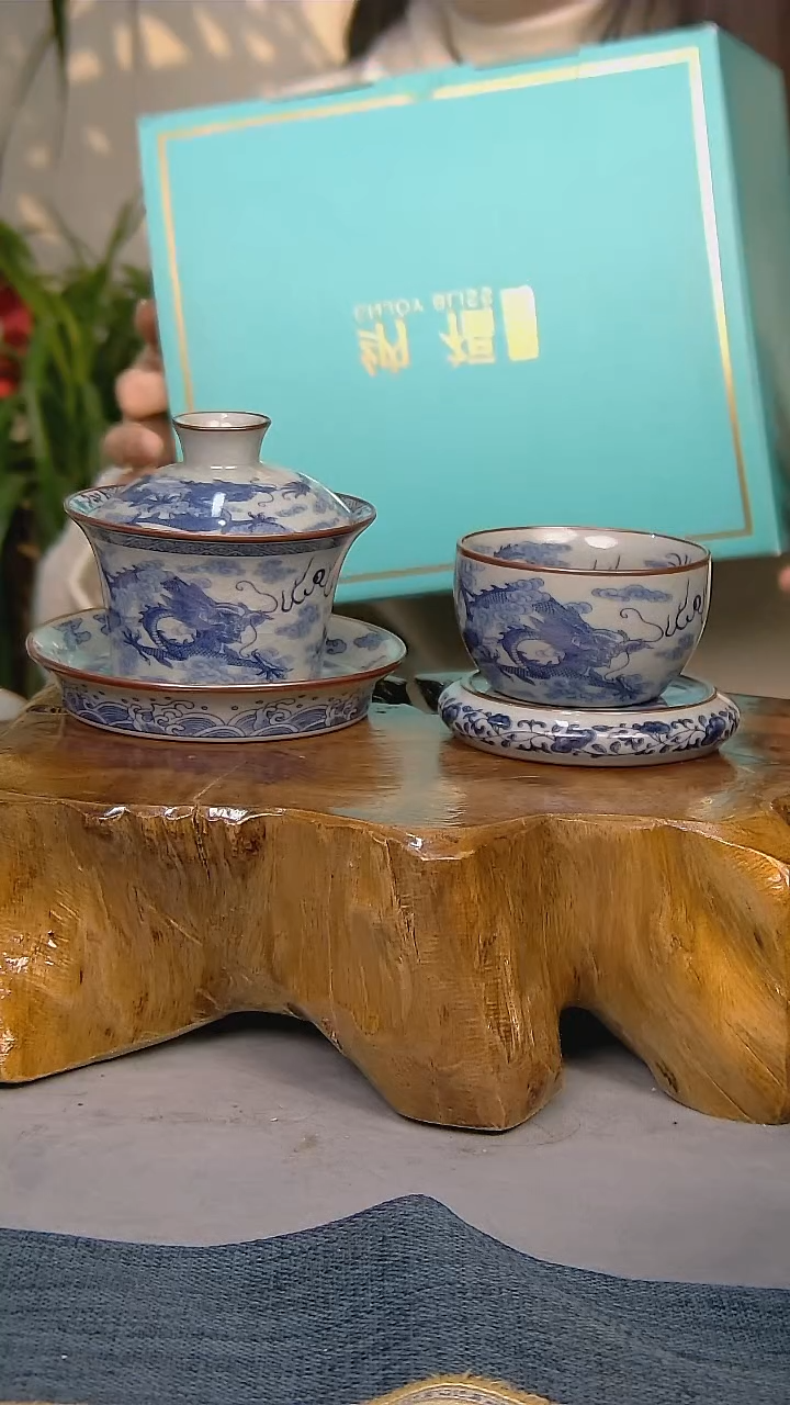 【闪购商品】 礼盒装3件套 陶瓷家用茶具系列