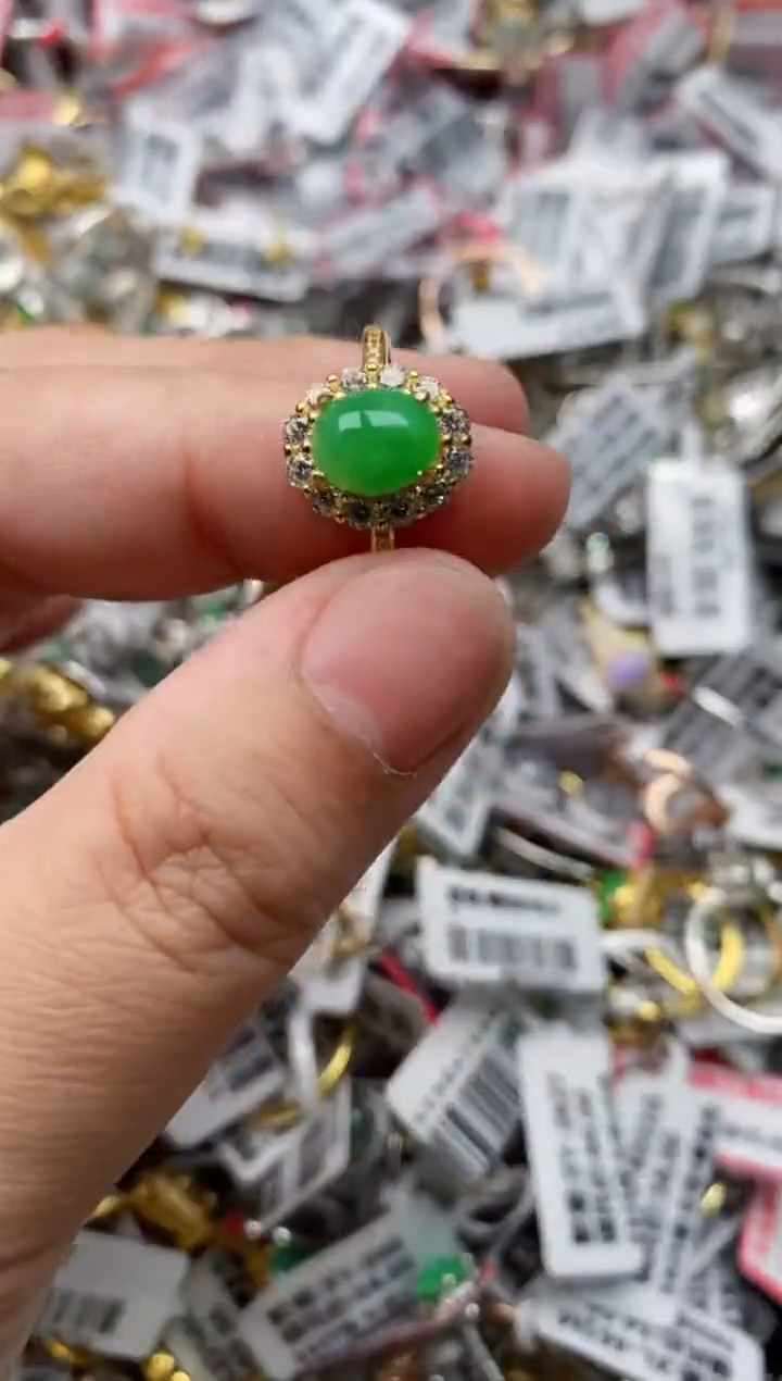 【闪购商品】翡翠戒指银S925镶嵌111111---3