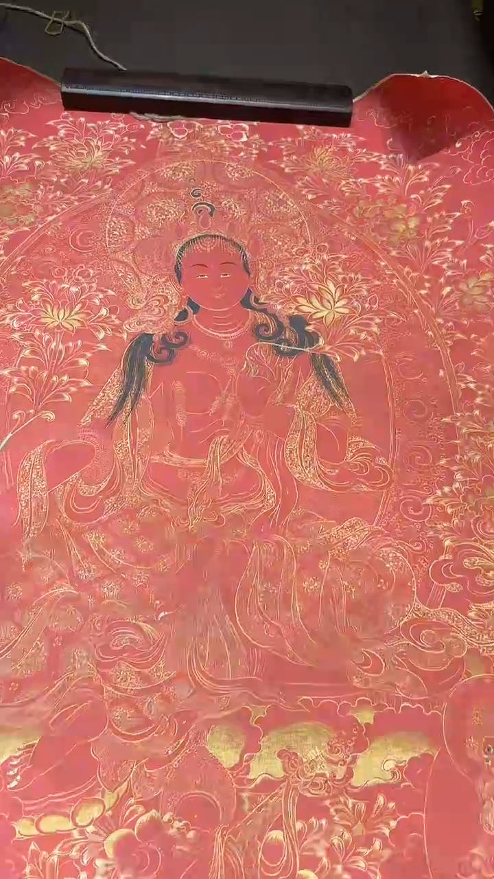 卷轴画【主播精品】高端卷轴画——唐卡AA69红度母