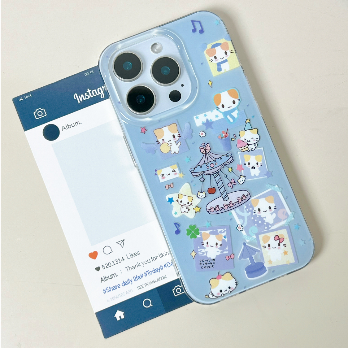IMD手机壳旋转木马棉花糖喵适用苹果16iPhone15华为小米oppovivo