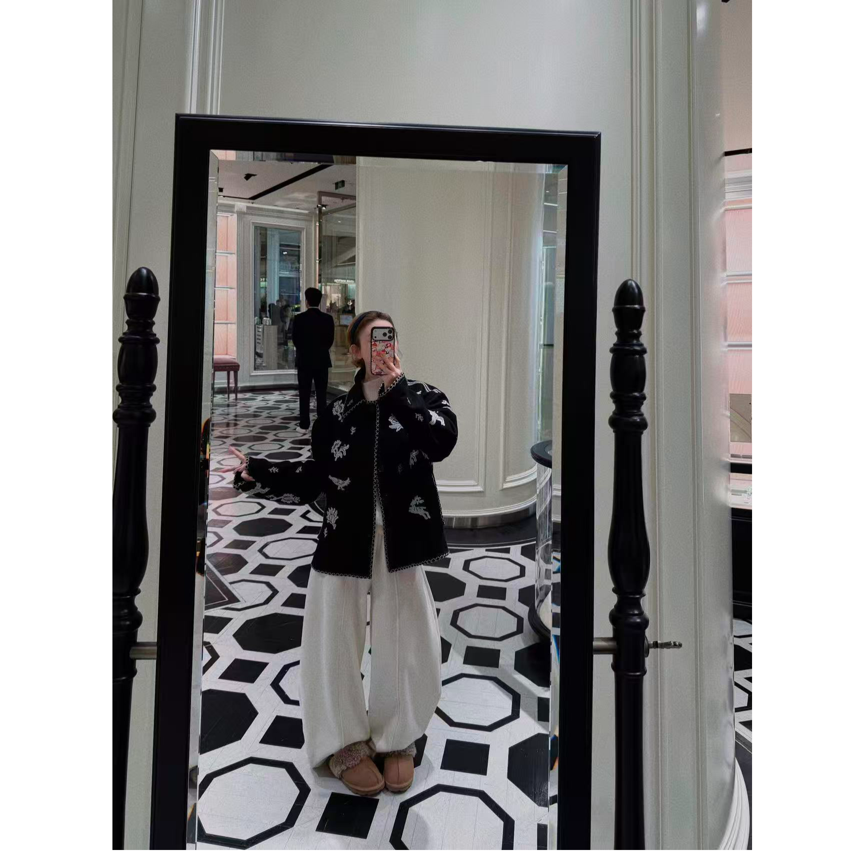 十三行白白家-古董外套～冬季新款重工羊毛手工刺绣外套#Z6690