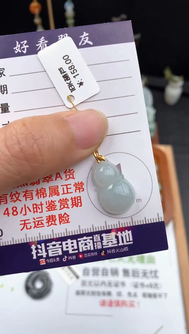 翡翠未镶嵌颈饰葫芦