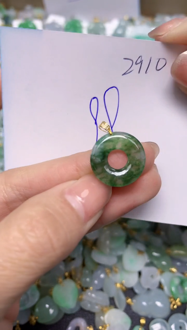 【闪购商品】翡翠颈饰18K金镶嵌 天然翡翠A货