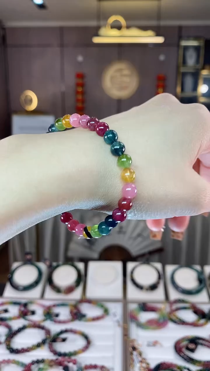 【闪购商品】碧玺单圈手串6mm+未镶嵌一物一证dan