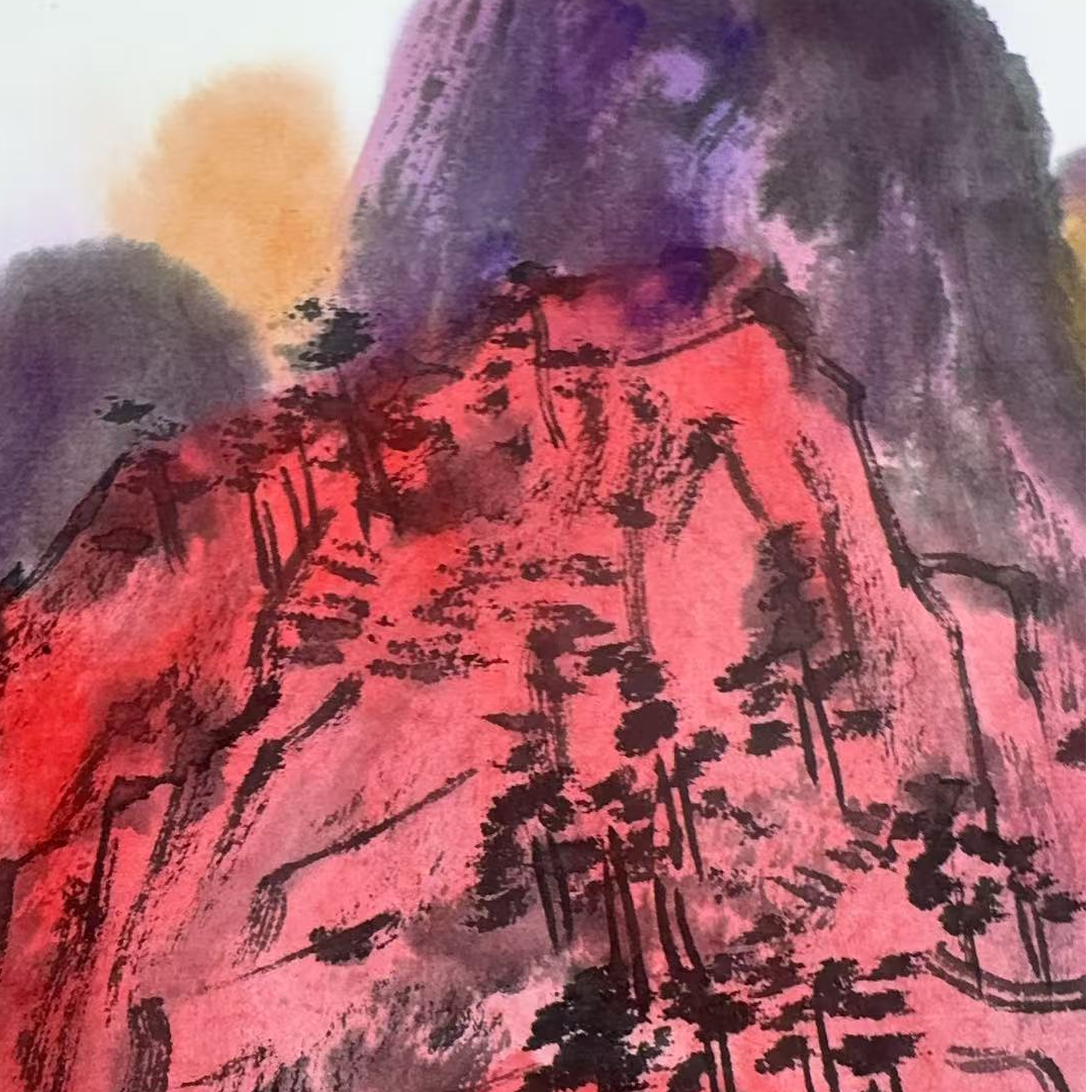 橱窗展示/乐雅文化艺术中心/苏珊（苏三秋）宣纸国画/带证书