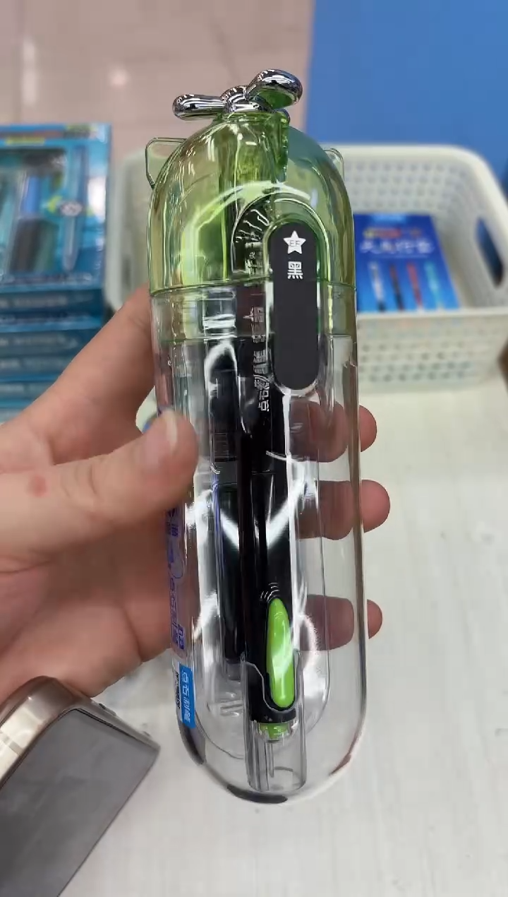 石头DS-7144钢笔套装(黑色)黑绿杆/黑杆_带芯1+4--1(套)