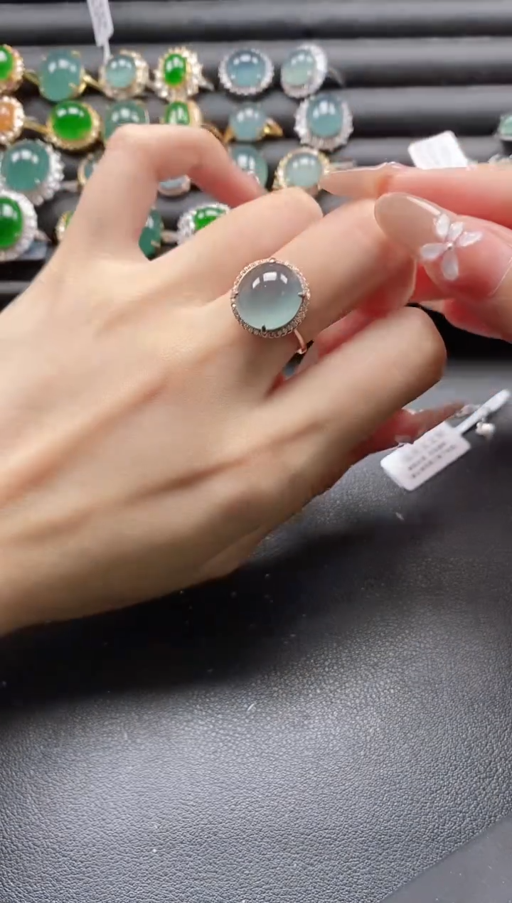 【闪购商品】翡翠戒指银S925镶嵌51511