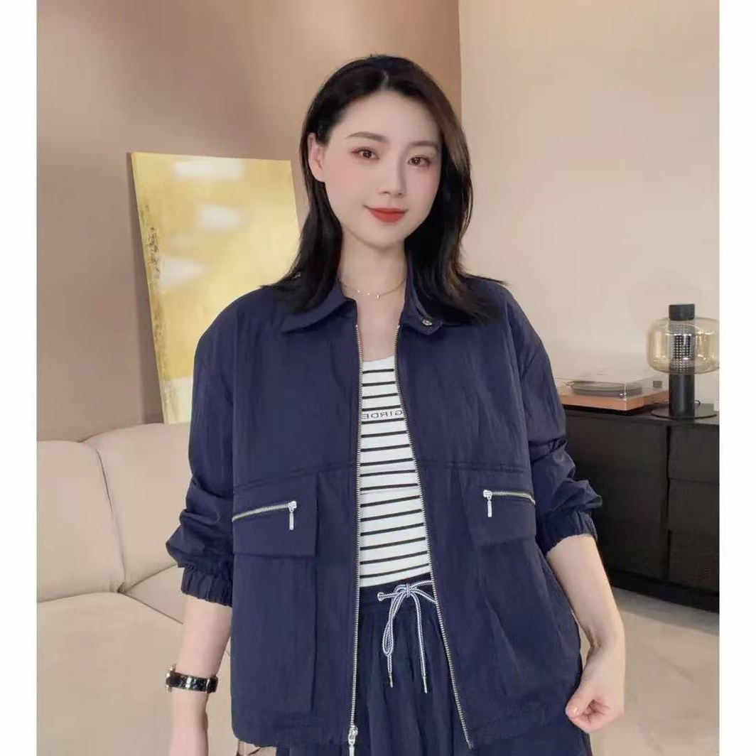 哥弟 气质显瘦早春宽松休闲百搭长袖翻领时尚女士外套140105