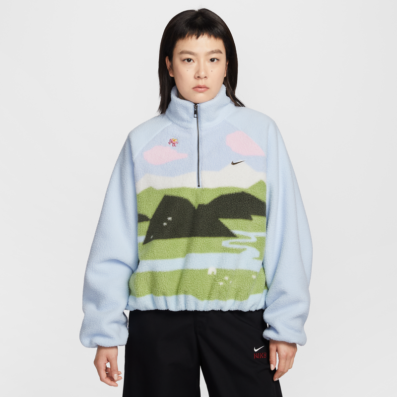 Nike马年限定脱缰系列新年款女子仿羊羔绒图案上衣IQ3822