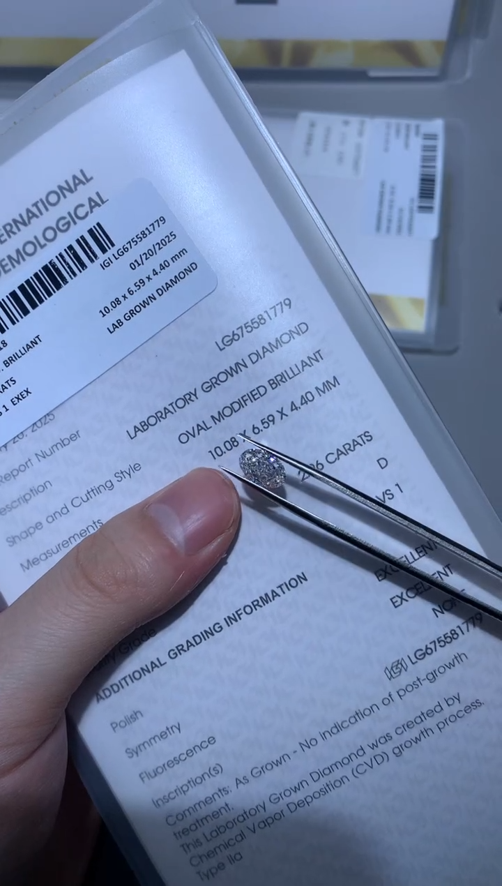 【闪购商品】实验室培育钻石裸石未镶嵌2.26D675581779