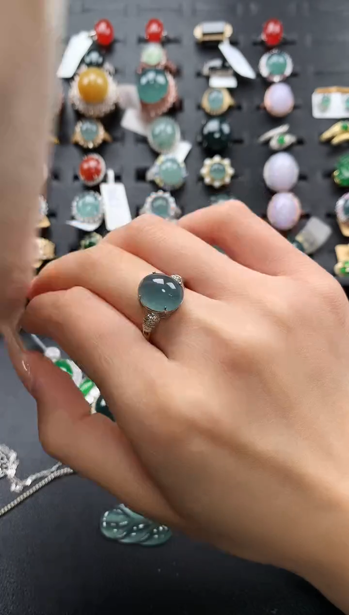 【闪购商品】翡翠戒指银S925镶嵌546547654