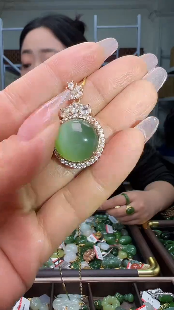 颈饰银S925镶嵌和田玉（多样性发货.发其一)12.07.25