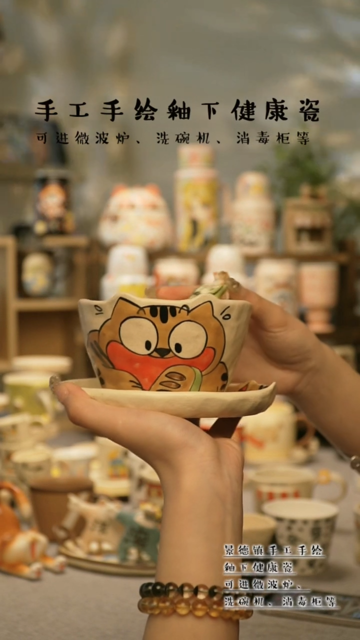 【闪购商品】杯景德镇高温釉下彩陶瓷&A861