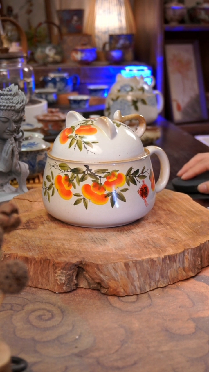 杯子柿子手工手绘手工手绘