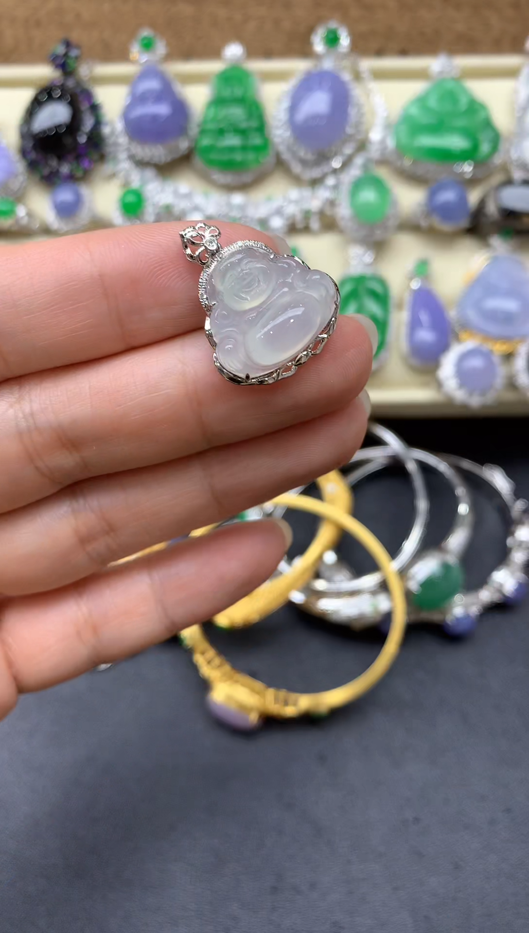 【闪购商品】翡翠颈饰18K金镶嵌170-中国好珍宝