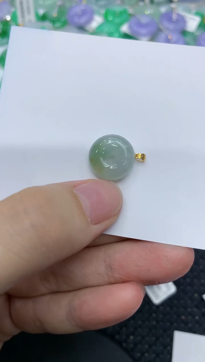 【闪购商品】翡翠颈饰18K金镶嵌111111111111   