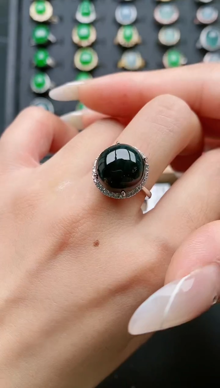 【闪购商品】翡翠戒指银S925镶嵌11111111