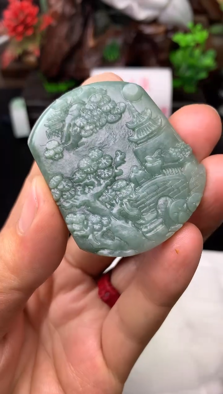 颈饰未镶嵌翡翠东***@山水