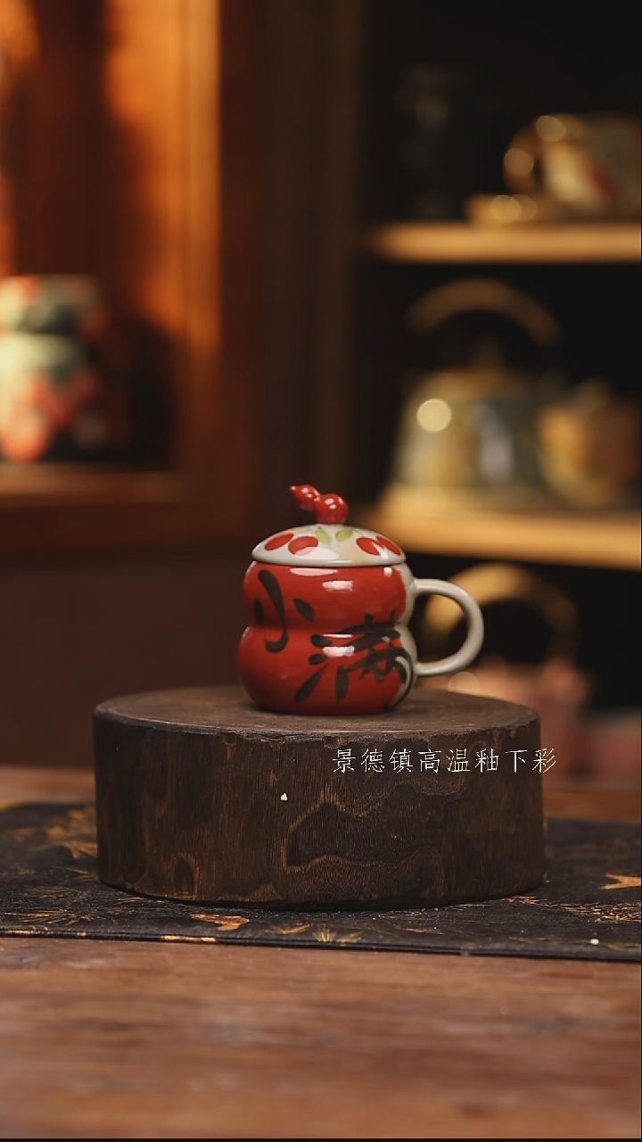 陶瓷景德镇高温釉下手绘陶瓷@L049@