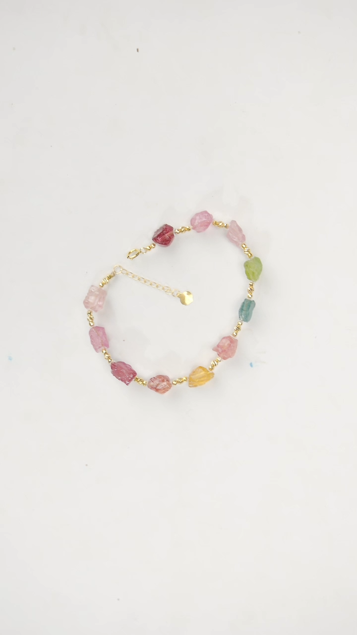 手串18K金镶嵌碧玺手串