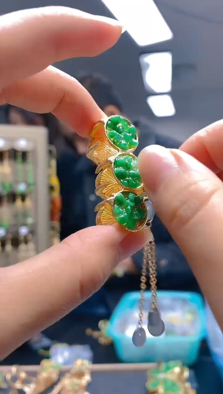 【闪购商品】翡翠耳饰合金0143翡翠发簪