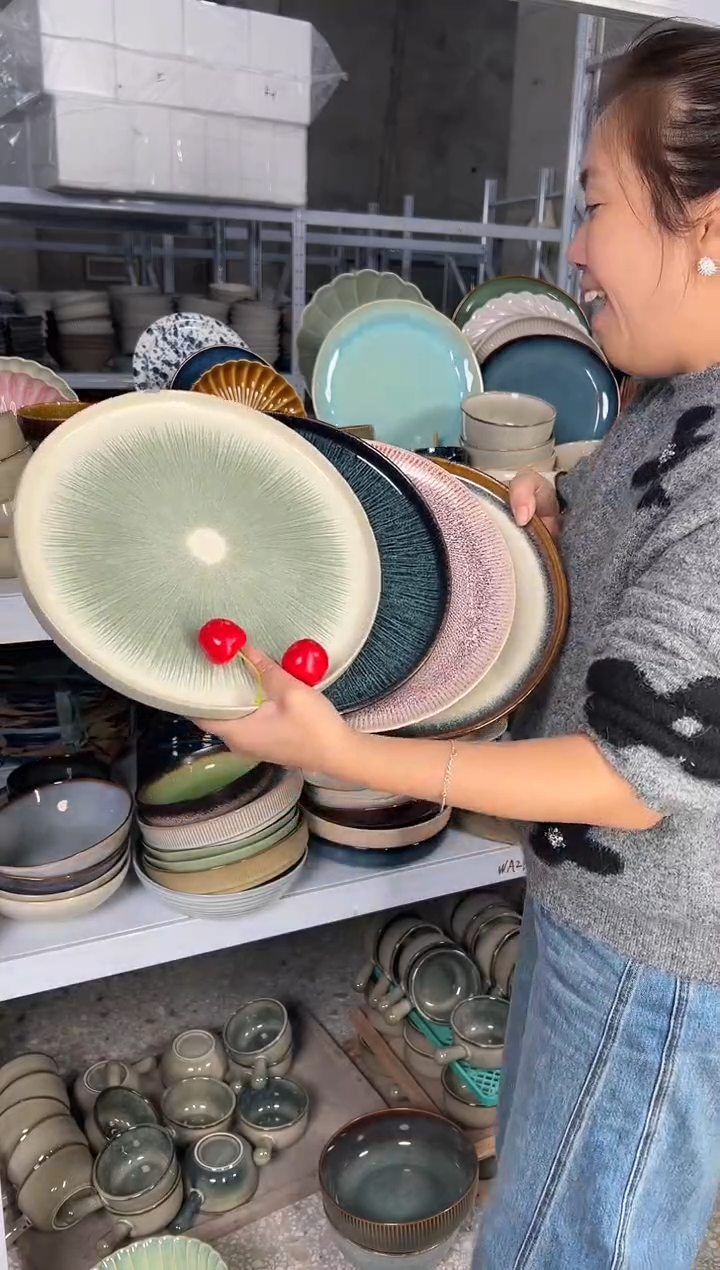 陶瓷外贸尾货瑕疵满20包邮X4大盘