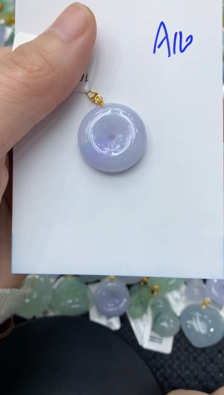 【闪购商品】翡翠颈饰18K金镶嵌11111111111