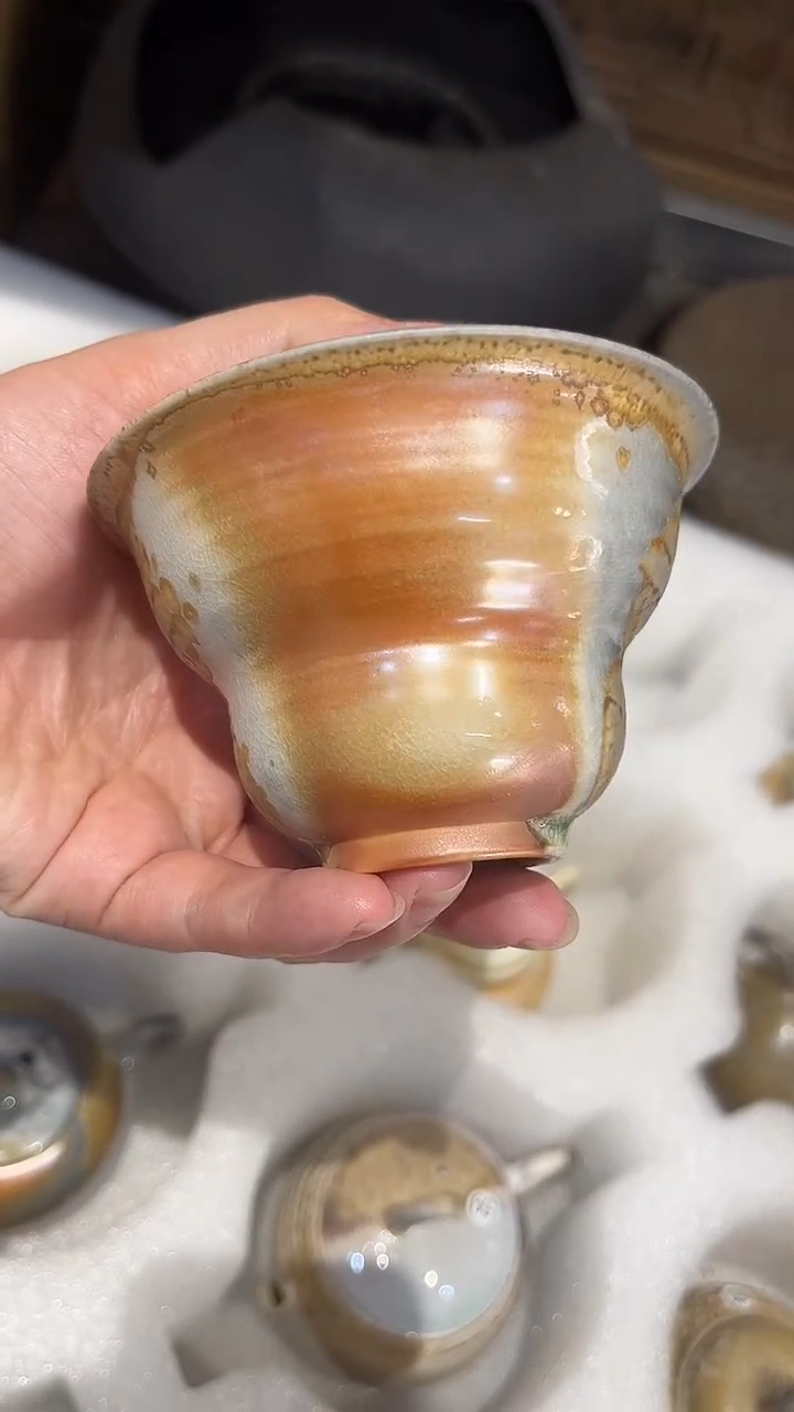 盖碗47号容量120-130ML中白泥 小落渣
