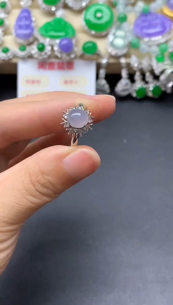 18K金镶嵌戒指翡翠119-中国好珍宝