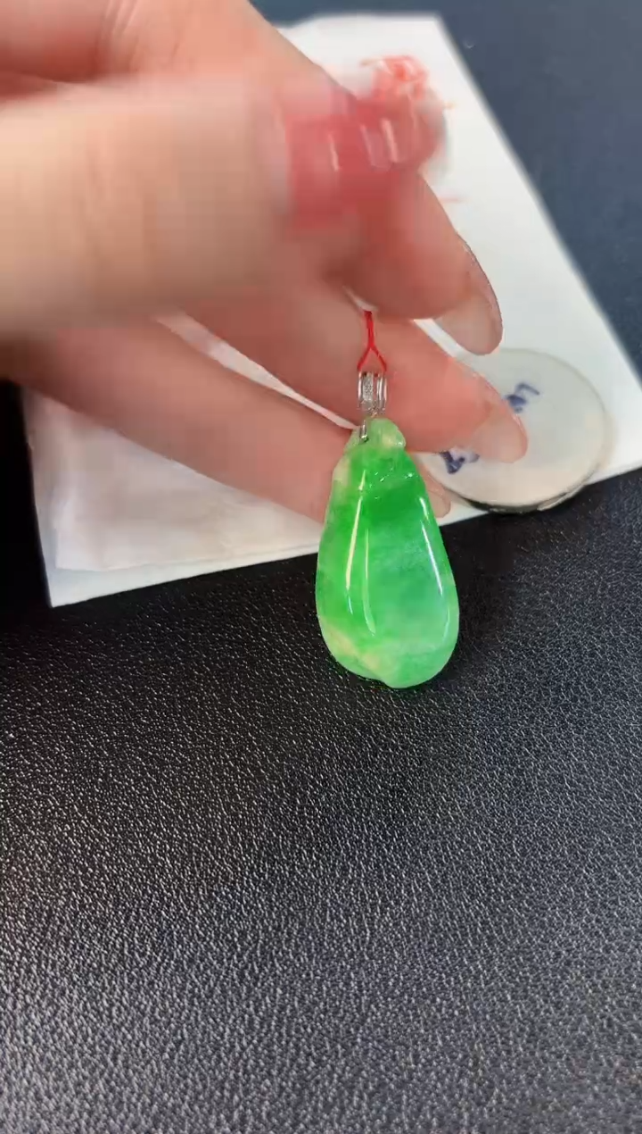 【闪购商品】翡翠颈饰18K金镶嵌缅料A货/支持复检/一件