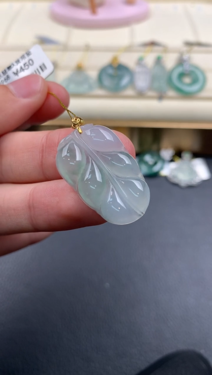 【闪购商品】翡翠颈饰18K金镶嵌A890       