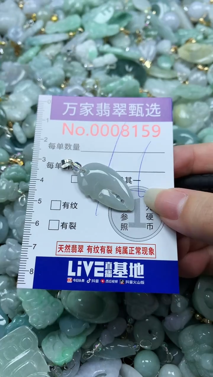 吊坠(不含链)未镶嵌翡翠8159