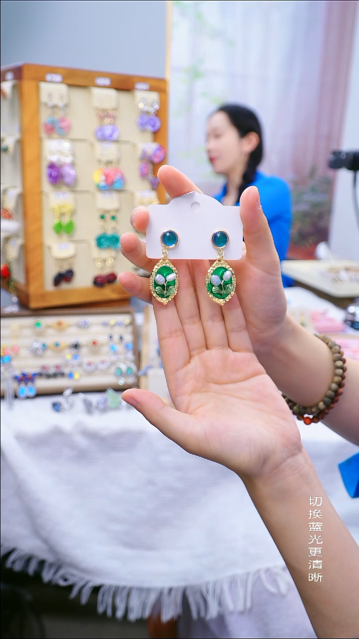 铜合金925银树脂仅一件孤品标本耳饰（不退不换 跑单小黑屋）