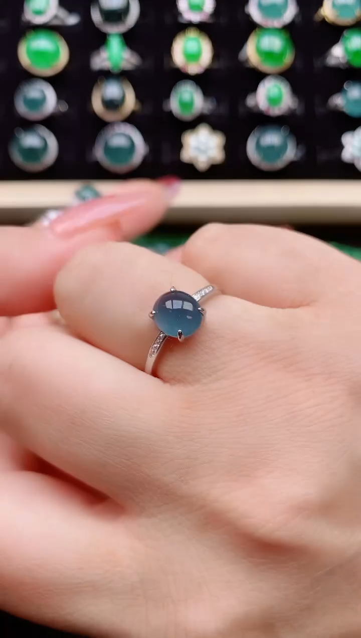 【闪购商品】翡翠戒指银S925镶嵌21321