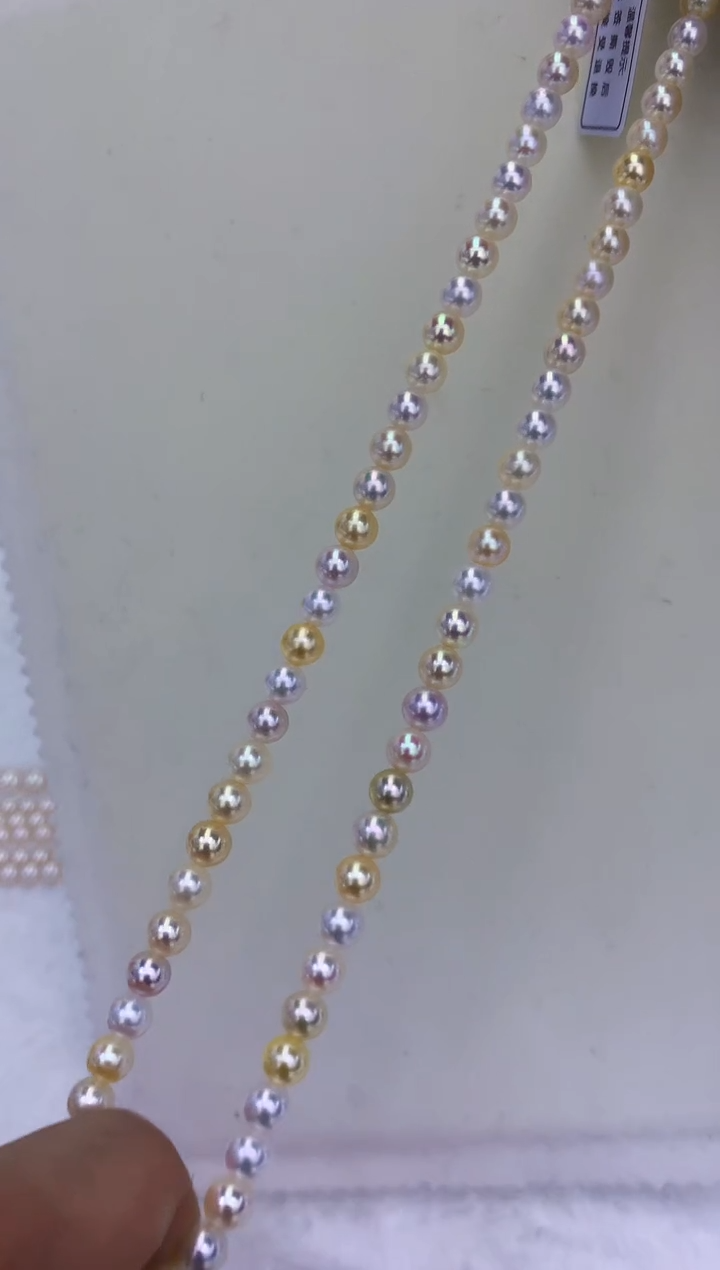 未镶嵌饰品海水珍珠5-6糖果满珠链G11